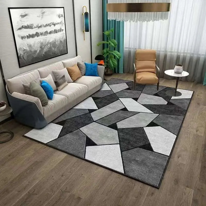 Geometric Printed Carpet Living Room Large Area Rugs Carpet Modern Home Living Room Decoration Bedroom Washable Floor Lounge Rug - Premium  from DELIGHTHOME - Just £15.12! Shop now at DELIGHTHOME