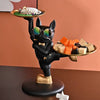 Kungfu method dog fighting ornaments creative key storage tray home decoration living room porch table resin crafts eprolo