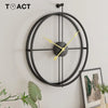 Large Vintage Metal Wall Clock Modern Design For Home Office Decor Hanging Watches Living Room Classic Brief European Wall Clock eprolo
