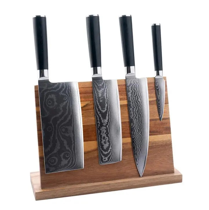 Solid Wood Powerful Magnetic Knife Holder Kitchen Chef Cooking Tools eprolo